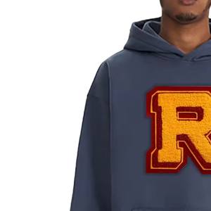 Sudadera con Capucha Personalizada para Hombre, Bordado Chenille, 100% Algodón, Manga Larga, Bolsillos Cosidos, Ropa Casual Antiarrugas - Product Image 4