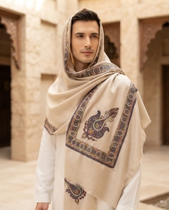 Chal de Pashmina Pura Hecho a Mano, con Bordado Fino y Grueso, Estilo Árabe, para Hombre - Product Image 5