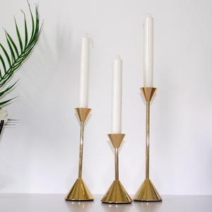 Juego de Portavelas de Aluminio Dorado de Lujo, 2 Candelabros de Metal, Centro de Mesa para Bodas, Cumpleaños, Cenas, Ecológico - Product Image 5