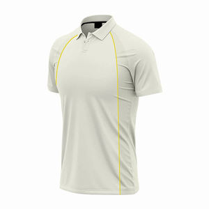 เสื้อโปโลพิมพ์ลายผ้าโพลีเอสเตอร์ผสมฝ้ายสำหรับผู้ชาย ชุดยูนิฟอร์มคริกเก็ตพร้อมเสื้อยืด ขายส่งชุดกอล์ฟและคริกเก็ต - Product Image 5