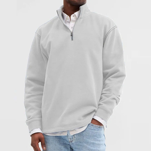 Chaqueta de Forro Polar para Hombre, Diseño Nuevo, con Cierre de Cremallera de un Cuarto, de Lona, para Invierno, Estilo Urbano, Precio Bajo, OEM - Product Image 6