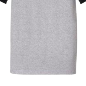 เสื้อยืดคอกลมพิมพ์ลายตัวอักษร AKA สีเทาเฮเทอร์ แบล็ค เสื้อยืดลำลองสำหรับชมรมนักศึกษา - Product Image 6