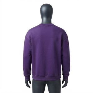 <b>Mens</b> Purple Crewneck Sweatshirt Utility Pocket <b>Sleeve</b> Casual Streetwear Pullover <b>Long</b> <b>Sleeve</b> <b>Top</b> - Product Image 3