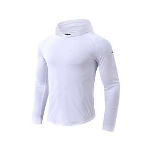 Mens Lightweight Athletic <b>Hooded</b> <b>Shirt</b> Long Sleeve Quick Dry Breathable Workout Running Pullover Sport Hoodie Pocket Casual 100% - Product Image 2