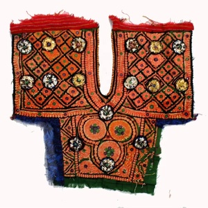 Free Shipping Indian <b>Vintage</b> Hand Embroidered Banjara Neck Yoke Craft Patch - Product Image 1