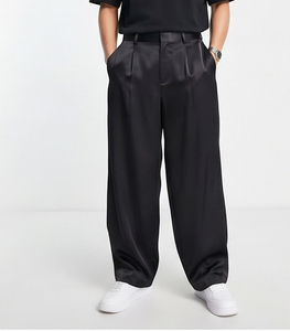 Men Mid Waist Pleated Wide Leg <b>Pants</b> 100% <b>Silk</b> Regular Fit Casual Midweight Eco-Friendly Windproof Breathable Satin Trouser - Product Image 6