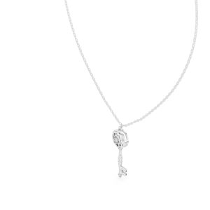 Colgante de Diamante Cultivado en Laboratorio, Redondo, en Oro Amarillo de 14K para Mujer |   Ropa de Boda |   Diamante Cultivado Nuevo - Product Image 4