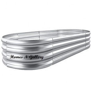 High Quality New Metal Galvanized Garden oval shape <b>Raised</b> bed kit <b>planter</b> box for fruits & plant guard bed kit from India - Product Image 3