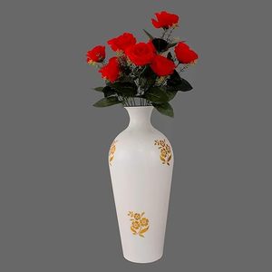 Vases à fleurs en métal Art Déco Lavie Creations - Décoration de table écologique pour la maison, le bureau, les mariages et Diwali - Product Image 1