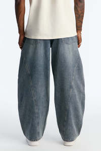 2026 Fashion New Men's Jeans High Street Popular Loose Fitted Baggy jeans Side Pockets Casual Men's Denim Pants - Product Image 2