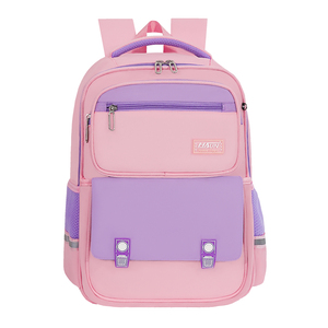 Mochila escolar Poliéster Impermeable Durable Modelo simple Multi bolsillo con opción de logotipo personalizado - Product Image 1