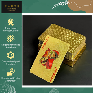 ผู้ส่งออกขายส่งไพ่ทองคำคุณภาพสูงระดับพรีเมียม เป็นมิตรกับสิ่งแวดล้อม ออกแบบได้ตามต้องการ สำหรับกล่องของขวัญสุดหรู - Product Image 2