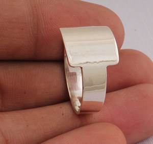 Anillo con Nombre Personalizado, Plata de Ley 925, Joyería, Placa con Nombre Hecha a Mano, Anillo con Letra para Mujer, Regalo de Cumpleaños Único - Product Image 3