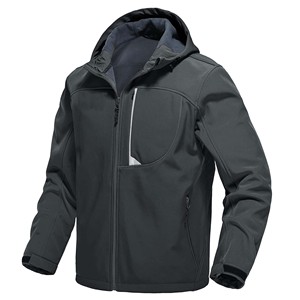 Veste de montagne légère imperméable coupe-vent respirante avec fermeture éclair et col montant à capuche pour l'extérieur - Product Image 1