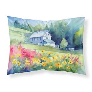 Funda De Almohada estándar con acuarela de Massachusetts Mayflowers, ligera, supersuave, fácil de cuidar, fundas decorativas para cojines artísticos - Product Image 1