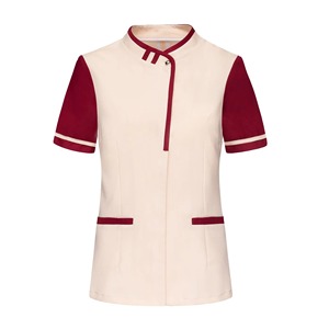 Uniforme de nettoyage pour personnel d'hôtel unisexe en gros, en polyester/coton, service OEM, logo personnalisé - Product Image 2