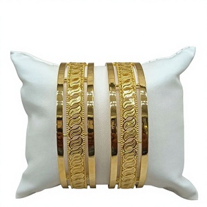 22K Solid Gold <b>Bangle</b> <b>Set</b> for Women Traditional Indian Gold Kada Pair Elegant Handcrafted Yellow Gold Bracelets - Product Image 1