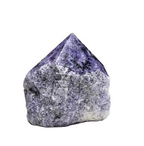 LEPIDOLITE-Puntos de cristal crudo/punto de lepidolita semipulido, torres de punto, piedras de punto crudo - Product Image 1