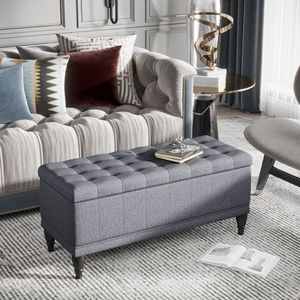 Contemporary Modern Storage <b>Bench</b> Velvet Foot Stool for Entry Kitchen Hotel and Bedroom MDF and <b>Wooden</b> Living Room Furniture - Product Image 5