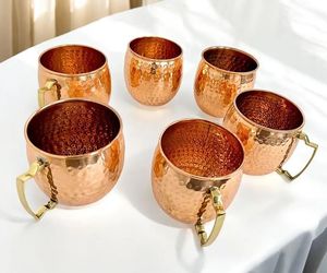Taza de Café Retro de Cobre con Asa, Cuerpo Blanco y Borde Verde Oscuro, Resistente al Calor, para Uso Doméstico - Product Image 5