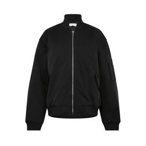 Abrigo Bomber Negro de Punto Sólido para Mujer, Cálido para Invierno, Vornex Industry, Chaquetas de Primera Calidad, Fabricación al por Mayor, Abrigos Personalizados - Product Image 1