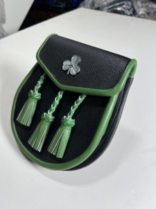 Irish heritage kilt Sporran | Irish Kilt Sporran | Gothic Kilt Sporran with <b>Chain</b> <b>Belt</b> | Day Sporran - Product Image 2