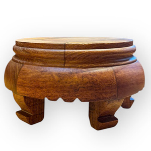 Un grand présentoir en bois de rose massif, de 16 cm de hauteur. - Product Image 5