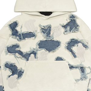 Ventes chaudes - Sweats à capuche personnalisés avec logo pour hommes - Sweat à capuche surdimensionné - Impression intégrale - Sweats à capuche avec patch blanc - Product Image 2