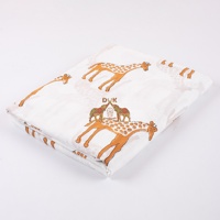 Dernière collection de tissu imprimé animal girafe pour enfants ensemble de literie bébé couette