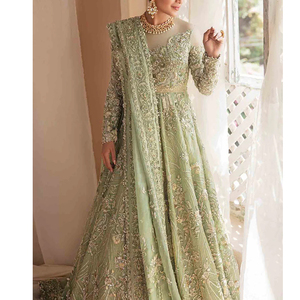 Vestido de Novia Elegante para Mujer, Estilo Largo hasta el Suelo, con Encaje y Diseño Sólido, Precio al por Mayor - Product Image 3