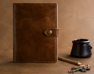 Vintage PU Leather Journal Notebook with Snap Closure Travel Diary Writing Journal Gift or School Business Gift Notebook - Product Image 2
