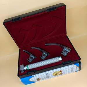 LAPA-737840-9-1 ชุดเครื่องมือส่องกล่องเสียงแบบมาตรฐาน Macintosh ไฟเบอร์ออปติก 3 ใบมีด 0-1-2 พร้อมด้ามจับสำหรับเด็ก ใบมีดสแตนเลสแบบใช้ซ้ำได้ มาตรฐาน ISO - Product Image 2
