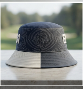 Chapeau Bob Unisexe d'Été en Coton Éponge Géométrique Personnalisable avec Logo, pour Pêche Décontractée, Adulte, 50-52cm, Extérieur Quotidien - Product Image 2