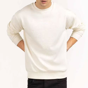 เสื้อสเวตเชิ้ตคอกลมคุณภาพสูงสำหรับผู้ชาย ทรงโอเวอร์ไซส์ สีพื้น ผ้าถักโพลีเอสเตอร์/คอตตอนฟลีซ ระบายอากาศได้ดี เหมาะสำหรับฤดูหนาว - Product Image 4