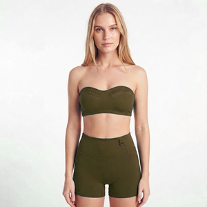 Conjunto Deportivo de 2 Piezas para Mujer, Talla Grande, Diseño Sólido, Secado Rápido, Fabricación Profesional Personalizada, Precio al por Mayor - Product Image 1