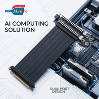 Carte d'extension PCIe Gen5 X16 2 ports X8 sans perte de performance, Riser GPU pour calcul IA, faible EMI, PCB 6 couches, anti-interférence, en stock