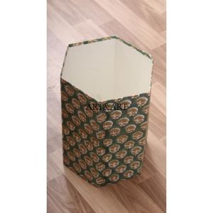 ตะกร้าใส่ขยะทรงสี่เหลี่ยมผืนผ้า ทำมือ เป็นมิตรกับสิ่งแวดล้อม ลายเรขาคณิต พิมพ์ลาย DIY ฝาเปิดแบบม้วน วัสดุไม้และกระดาษ ตกแต่งบ้าน - Product Image 6