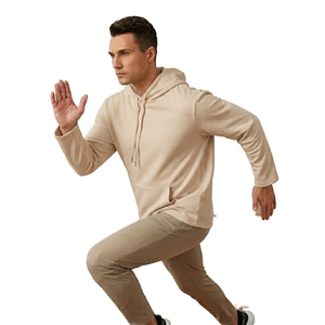 Nouvelle Arrivée Pull à Capuche Tricoté Uni pour Homme Hiver Respirant Séchage Rapide Manches Longues Coupe-Vent Gym Fitness Sweat-shirt avec Poche - Product Image 4