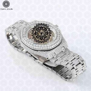 Charm Jewells – montre de luxe en acier inoxydable pour femmes, cadran rond de 38mm, mouvement à Quartz analogique, bracelet incrusté de diamants, fermoir pliant - Product Image 3