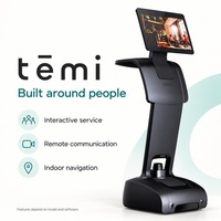 Robot de livraison de service de restauration Temi, contrôlé par application, navigation mobile autonome par laser, autonomie de 8 heures pour restaurant, hôtel