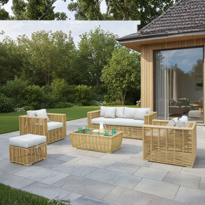 Conjunto de Sofás de Ratán Sintético para Exteriores con Diseño Duradero - Product Image 1