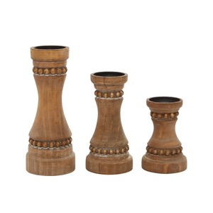 Natural Wooden <b>Tealight</b> Candle Holder Handmade Rustic Farmhouse Decorative Candle Stand for Living Room Dining At Best Prices - Product Image 3