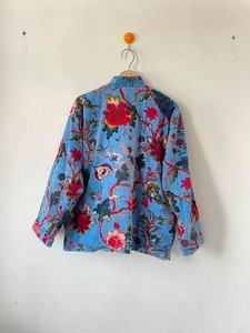 Blazer en velours matelassé réversible en coton fait main indien à imprimé animal, manches trois quarts, pour filles - Product Image 2