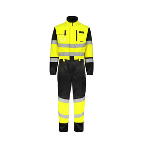 Breathable Cotton Hi Vis ANSI Class 2 <b>Waterproof</b> Safety Workwear Uniform Industrial Unisex Coverall Suit with Customized Logo - Product Image 1