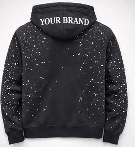 Ensemble Homme Hiver Haute Qualité Respirant Décontracté Imprimé Floqué Col à Capuche Entièrement Zippé en Polaire Tricoté Sans Couture Thermocollé Épais - Product Image 2