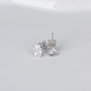 14K White Gold Radiant Lab Grown Diamond Stud <b>Earrings</b> 1.60ct F Color Classic Diamond Studs Elegant Fine Jewelry - Product Image 6