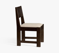 Chaise de salle à manger en bois rembourrée moderne avec dossier confortable pour hôtel, restaurant, mobilier