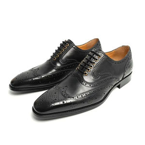 Zapatos Escoceses de Invierno Ecológicos, Diseño Plano, Plantilla Ligera de Goma, Cuero Impermeable, Estilo Brogue, para Exteriores - Product Image 1