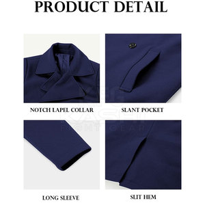 Abrigo Largo de Lana para Hombre, Diseño Elegante, Formal, para Oficina, Estilo Lujoso, para Uso Diario al Aire Libre - Product Image 6