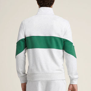 Customize Men's 100% Cotton <b>Fleece</b> Quarter Zip <b>Sweatshirt</b> With Digital Printing Paneled Design Casual Wear Oversized Fit Hoodies - Product Image 3